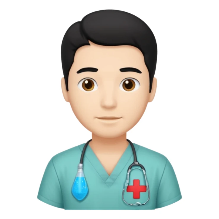 male with a scrubs and blanck hair sticker