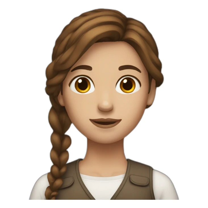 girl tall with brown hair sticker