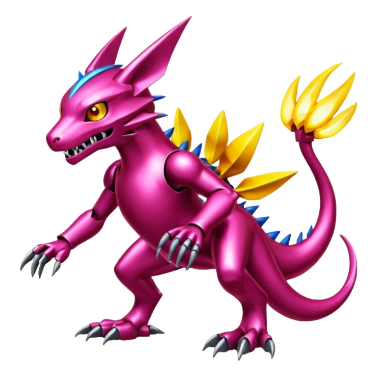 Modern Cyber Lombax-Digimon-Fakémon-creature, full body sticker
