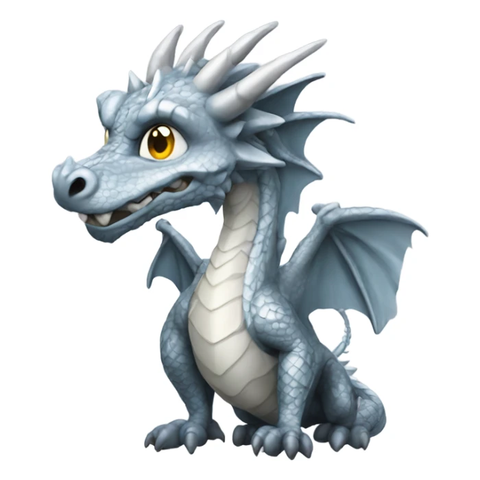 Silver dragon sticker