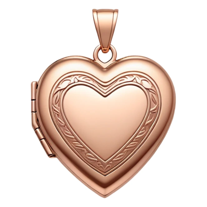 rose gold heart shaped locket sticker