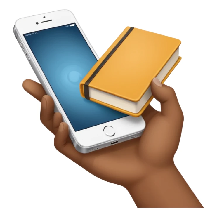 The hand holds the books iPhone  sticker