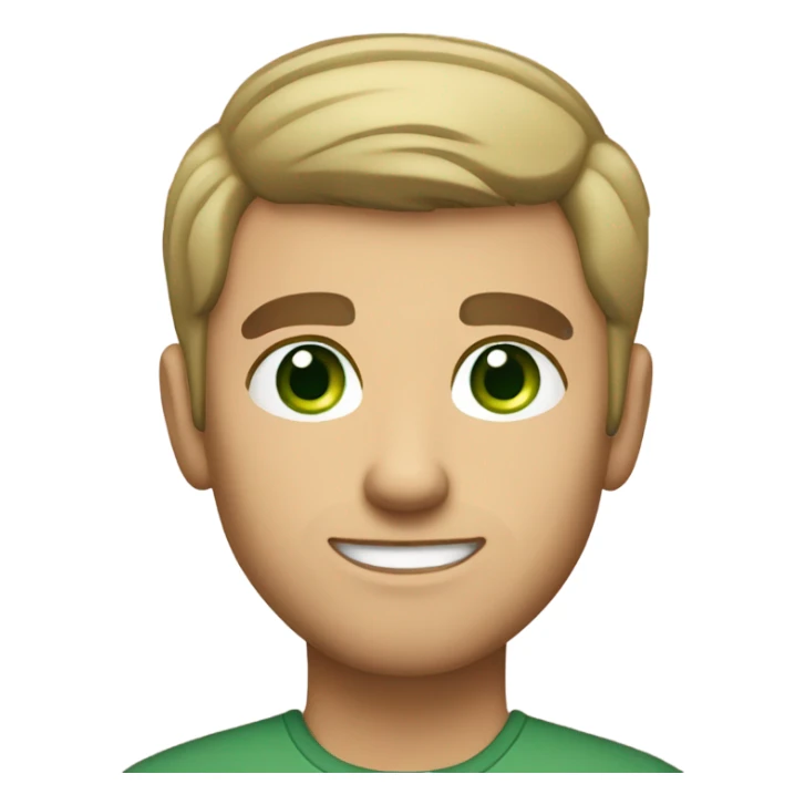 light skinned Caucasian male, green eyes, and light stubble sticker