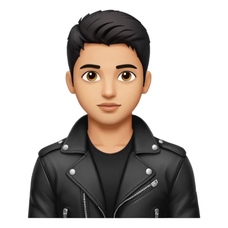generate a pretty bratz siddharth malhotra, LEAN BUT MUSCULAR WEARING A LEATHER JACKET sticker
