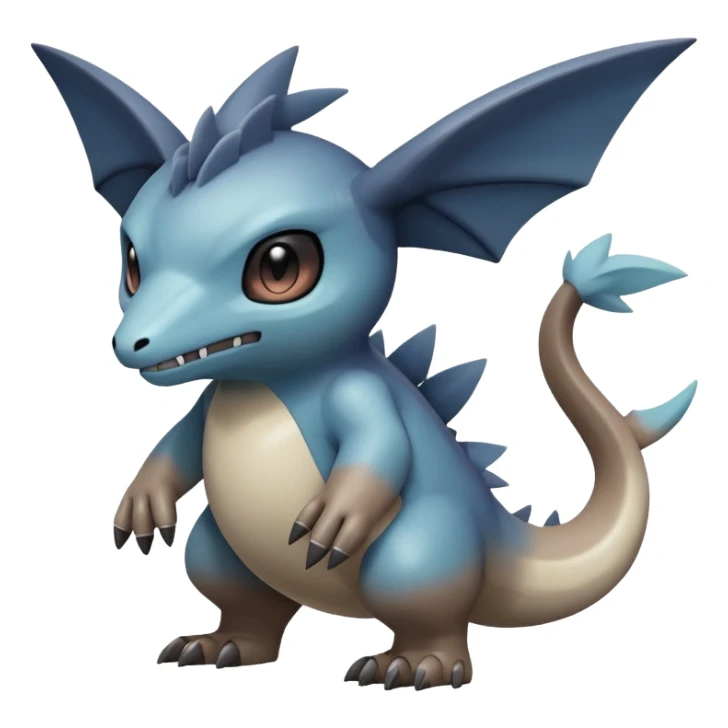 Dusky Muted Smoky Matte Gradient-toned Pokémon-Fakémon-Digimon-Creature, (full body) sticker