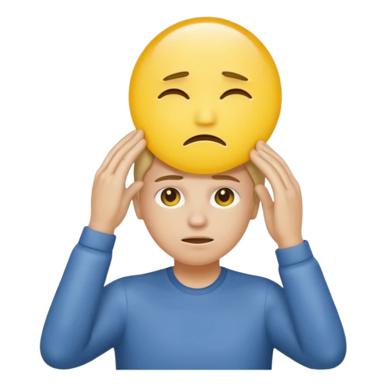 Wiping sweat off forehead yellow circle emoji face sticker