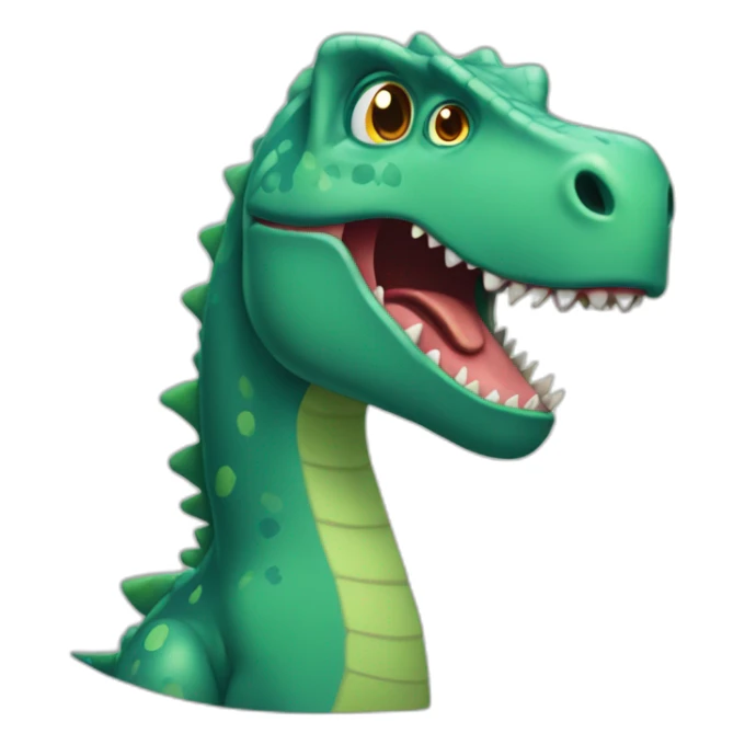 La tête d'un dinosaures qui rigole sticker