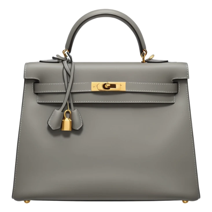 hermes kelly gray bag gold hardware sticker