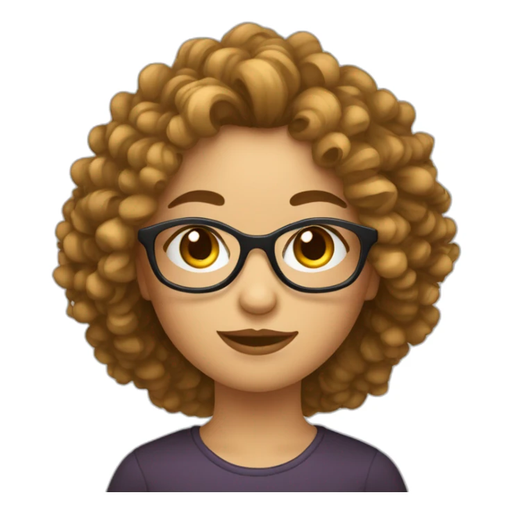 Fille au cheveux bouclés à lunettes metisse sticker