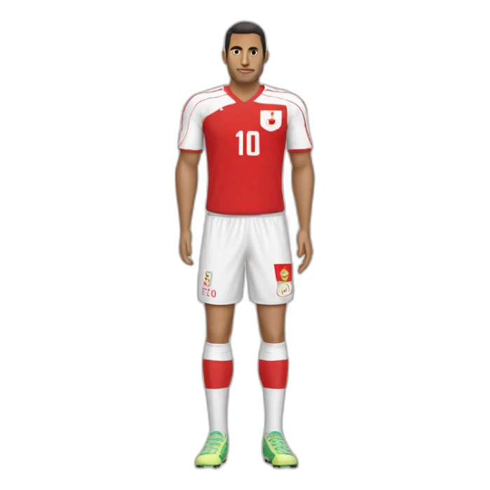 Maillot de foot la Tunisie floquée tggs sticker