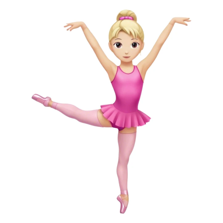 Pink dancer-gymnast with blonde hair (kids) sticker