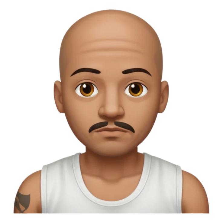 a bald Mexican cholo from east LA sticker