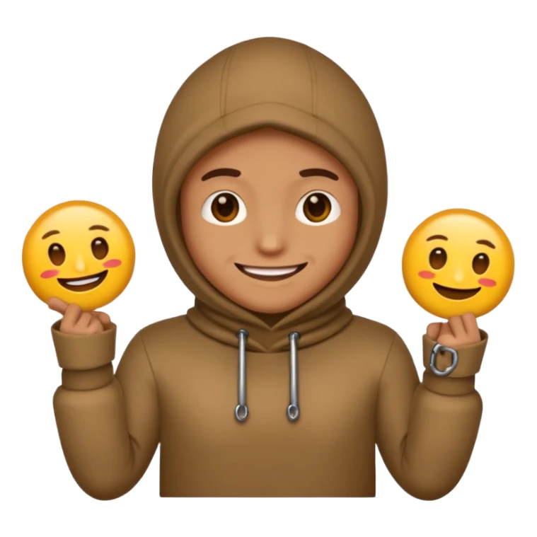 A emoji robber but The police handcuffs him sticker