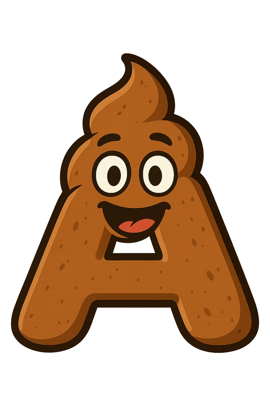 lettera "A" a forma di cacca sticker