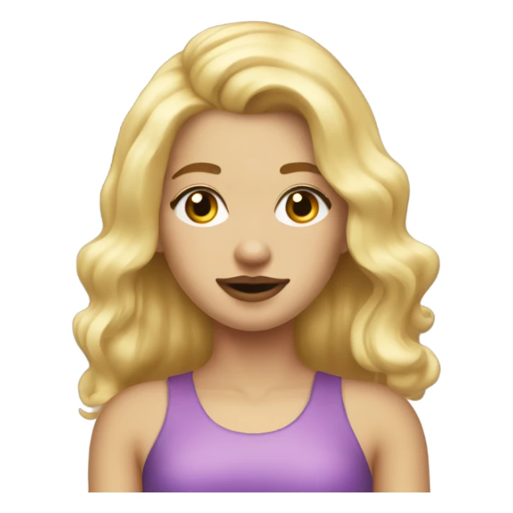Blond coquette girl with pimples sticker
