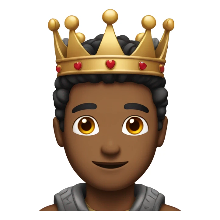 Guy With Black hair and brown eyes With A Crown On his head sticker
