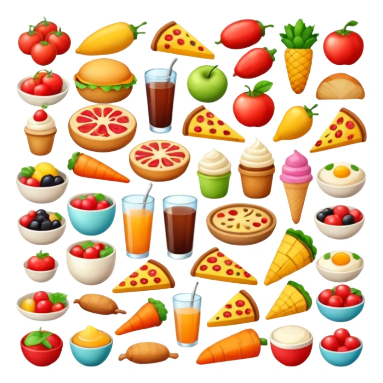 a lot of photo with food sticker