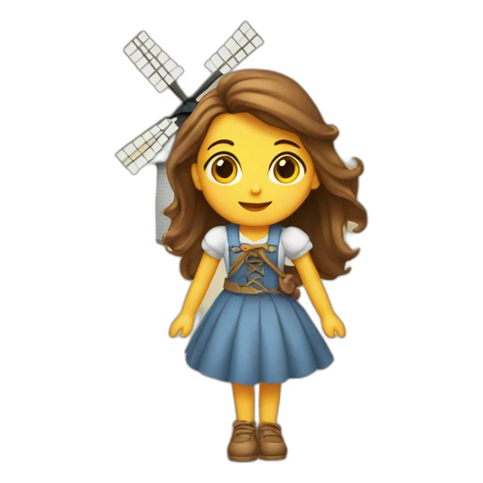 I am a girl near the windmill sticker