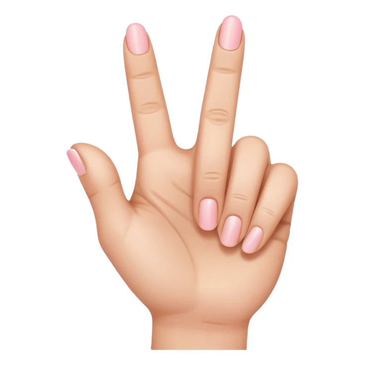hand with middle finger, index finger, and thumb up, pinky and ring finger down sticker