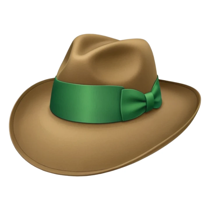 a fedora emoji with a green band sticker