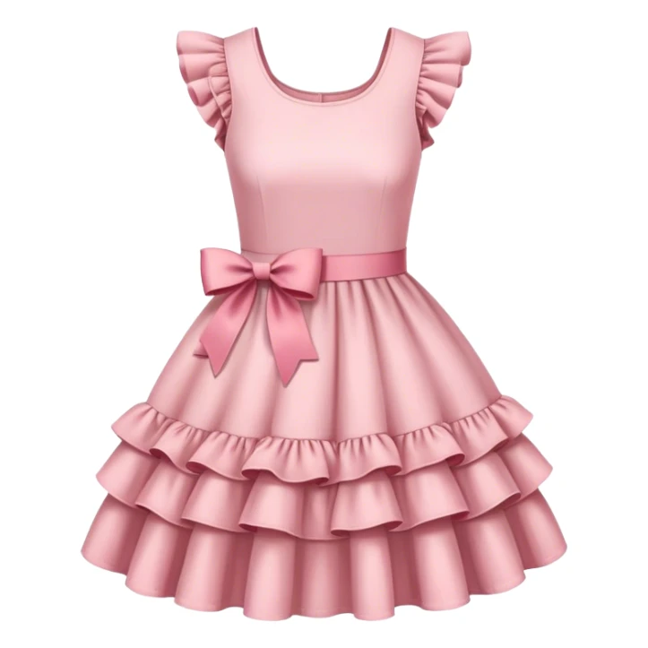 dress top soft pink ruffle ribbon sticker
