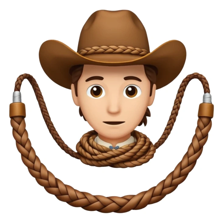 a cowboy lasso sticker