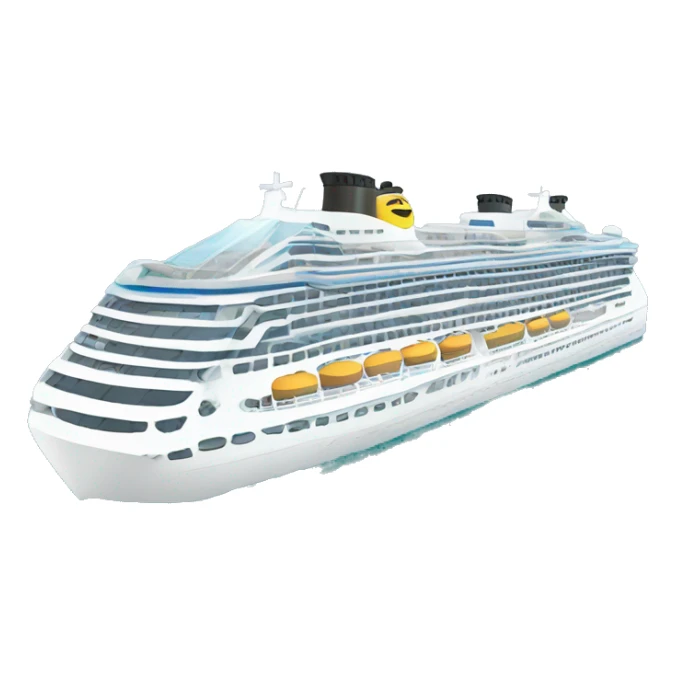 Cruise ship on water  sticker