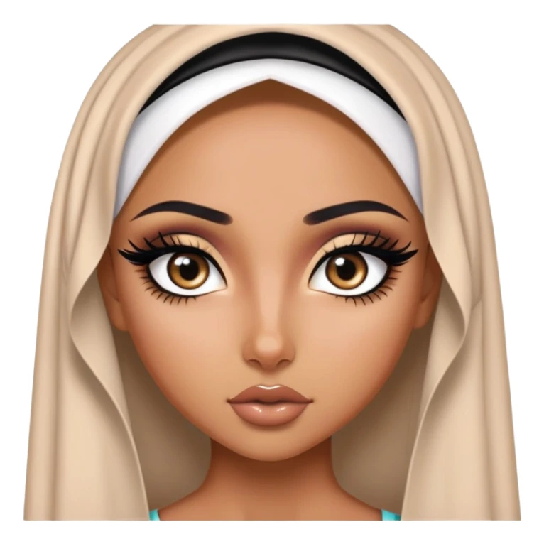 arabian, pretty eyes, black eyeliner, pretty bratz baddie sticker