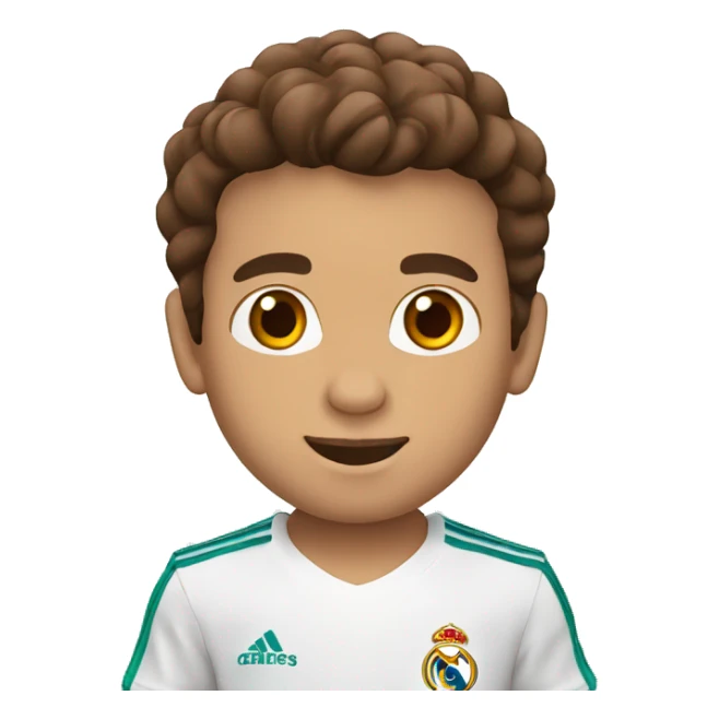 niño Del Real Madrid 7 años con el pelo marron sticker