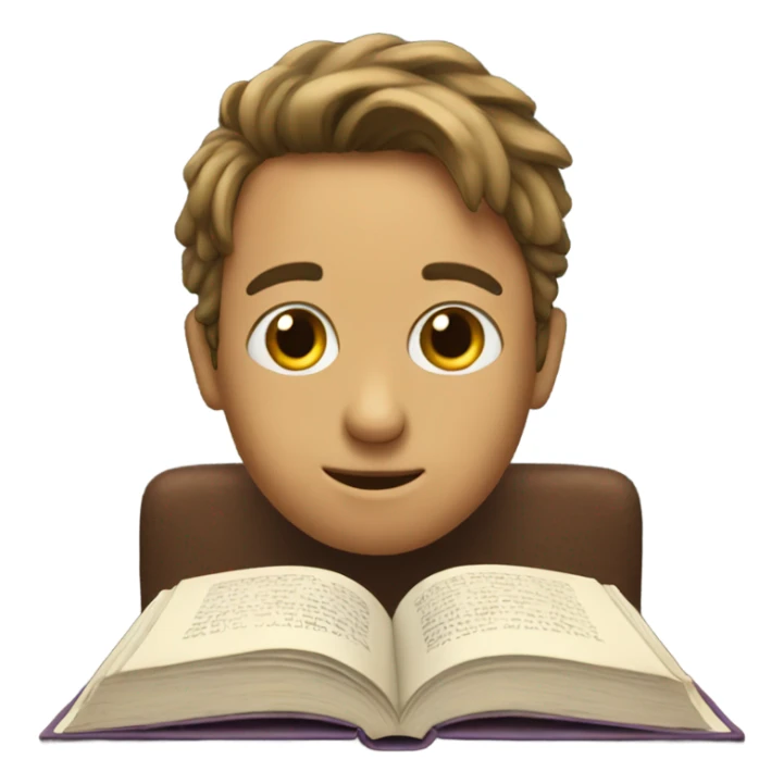 Reading a book sticker