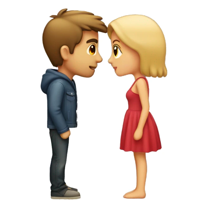 boyfriend and girlfriend kissing sticker