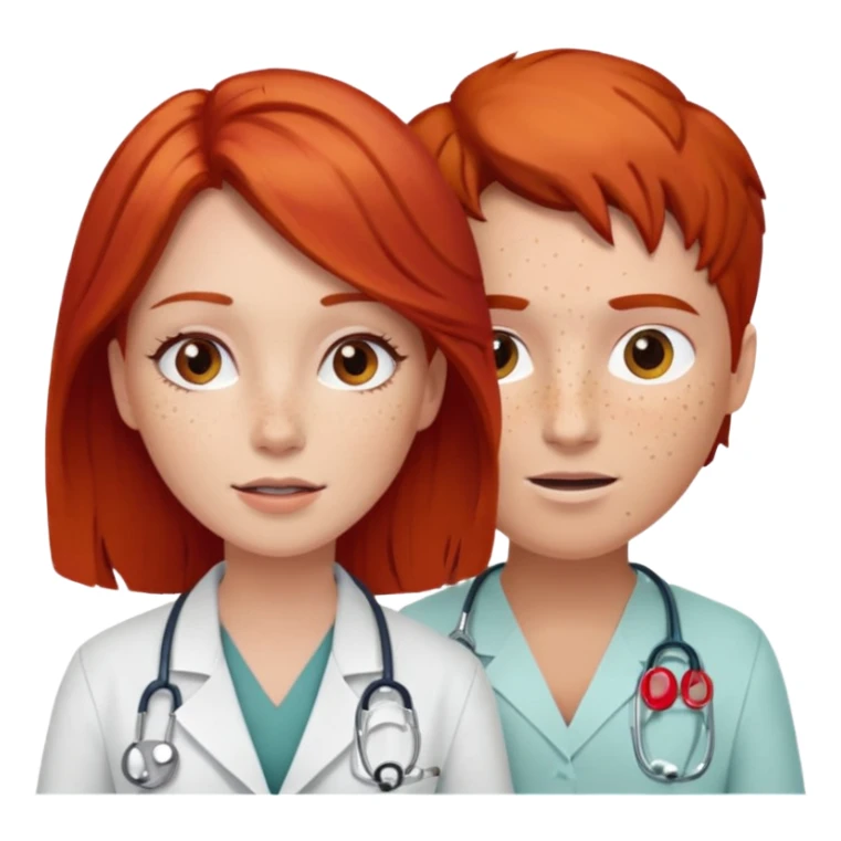 woman talks with doctor sticker