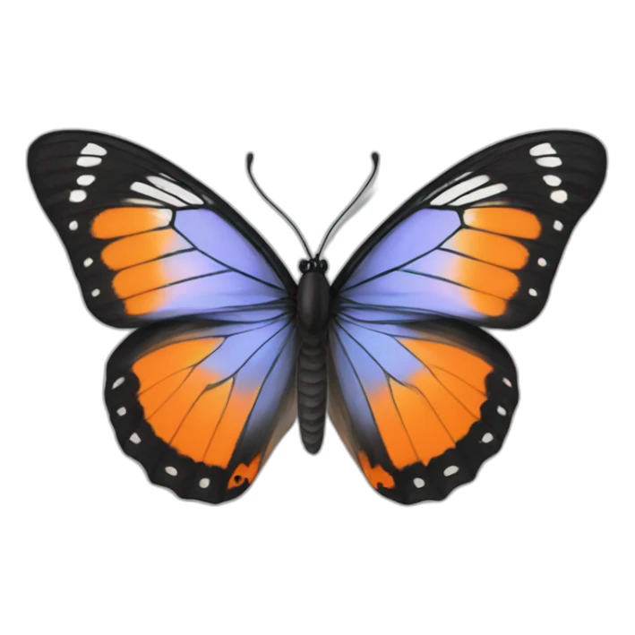 the most beautiful orange and black butterflies sticker