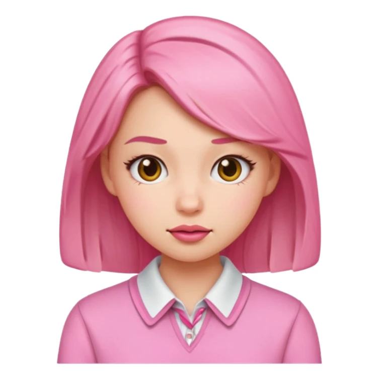 Baddie preppy aesthetic cute sassy emoji sticker