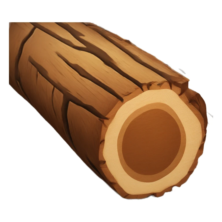 Wooden log sticker