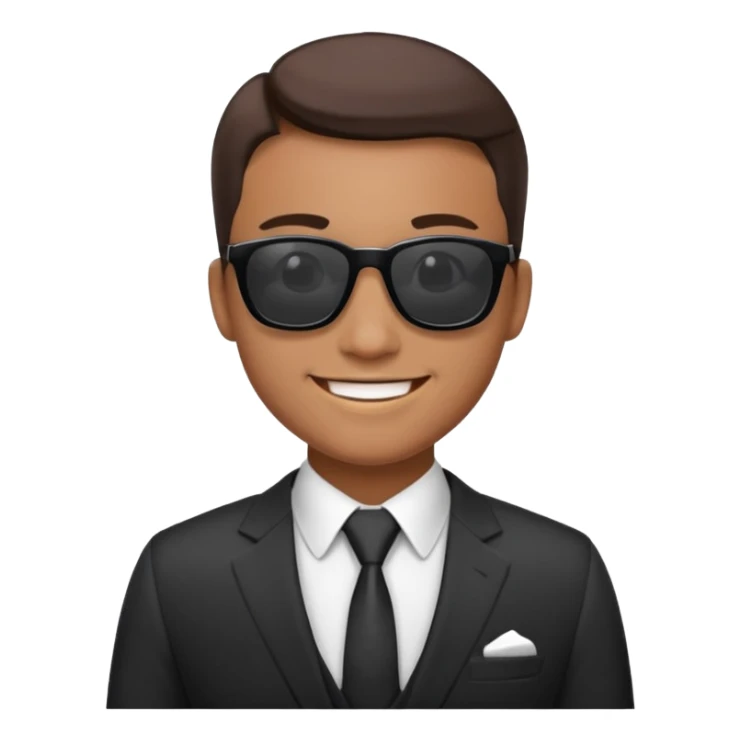 Office worker in a suit and wearing sunglasses sticker