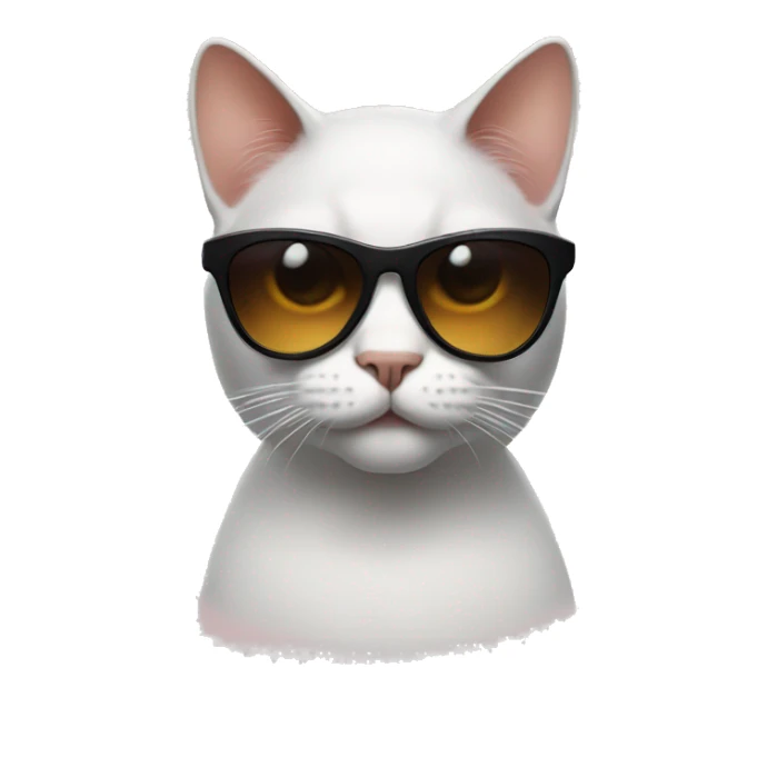 Cat with sunglasses sticker