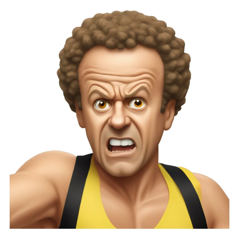 angry tired frustrated richard simmons sticker