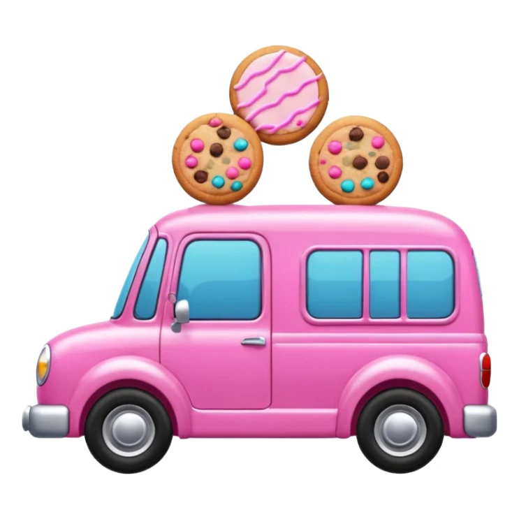 Pink bakery delivery car cookies cute car sticker