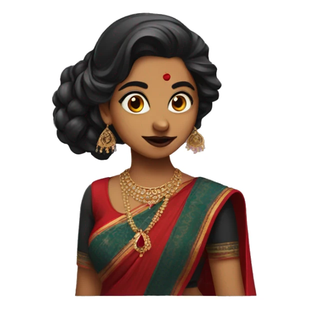 A desi young women vampire in saree sticker