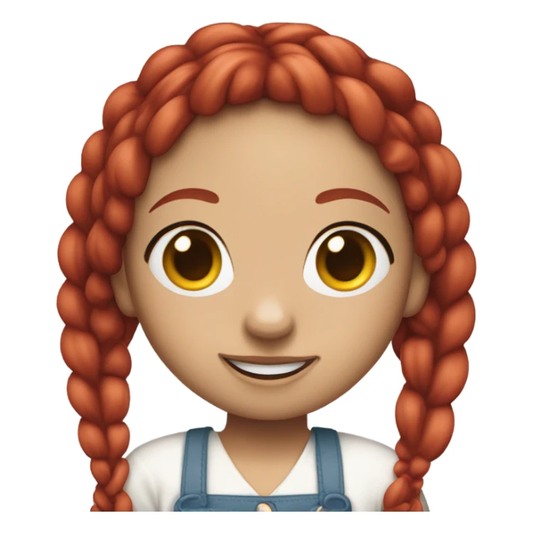 Wendy’s girl red braids white skin sticker