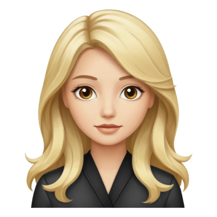 Cosmiatra en spa rubia con balayage cabello hasta la largo  sticker