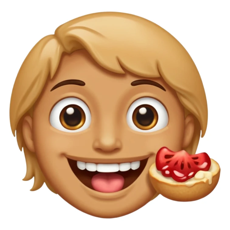 face with a drooling mouth and happy eyes, expressing delight at something delicious sticker