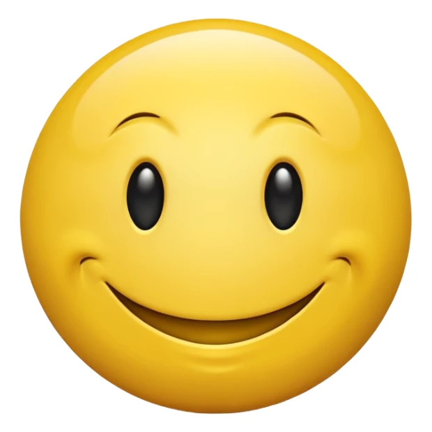 Yellow smiley face with fisheye lens effect, bulging center, stirred curved edges, wide angle look  sticker