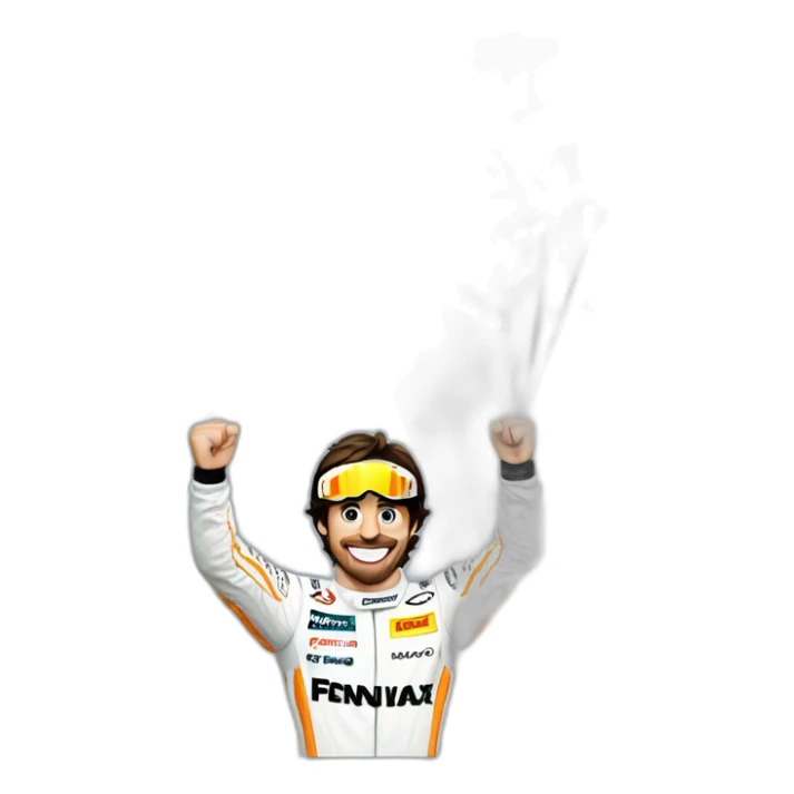 fernando alonso celebrate f1 victory sticker