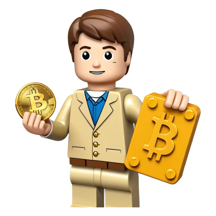 hackeur lego homme bitcoin sticker