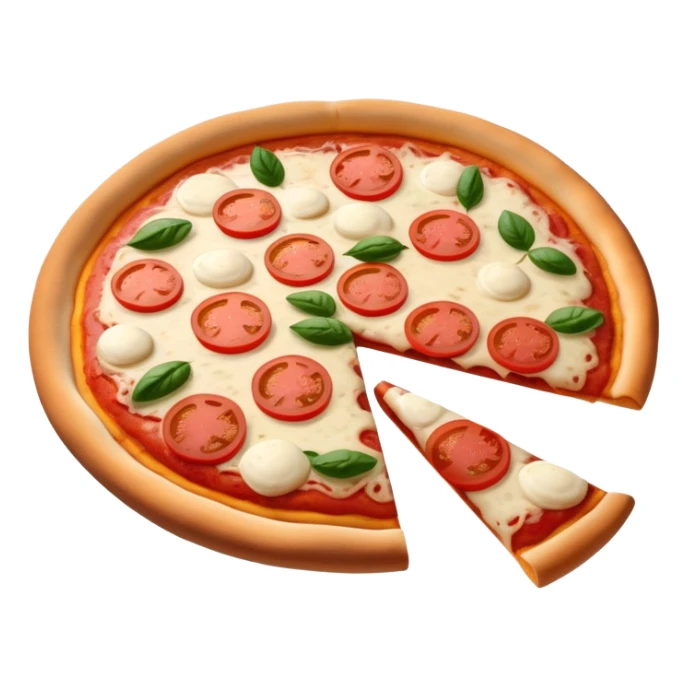 pizza margarita com calabresa e carne muito suculenta escorrendo sticker