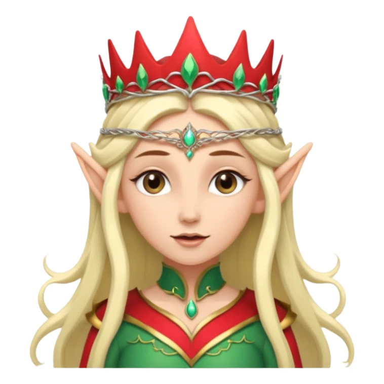 elf woman wearing tiara sticker