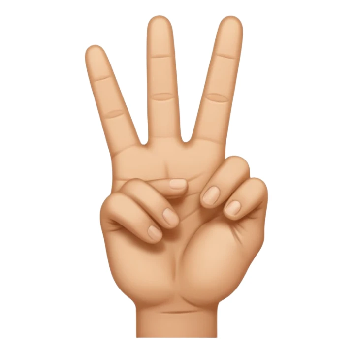 peace sign emoji hand sticker