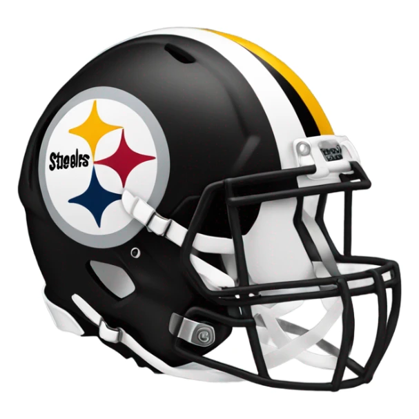 Steelers helmet with logo sticker